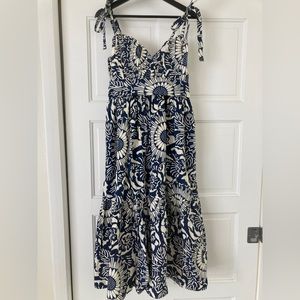 Anthropology bow tie sundress with fitted bodice.